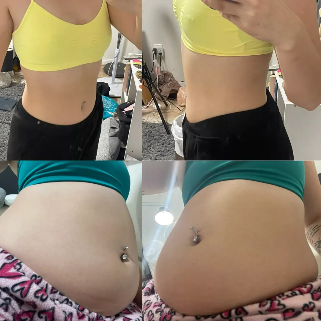 I don’t know about you guys, but I love seeing my flat small tummy become inflated and big and round after a good stuffing 🥰😍😍 what do you think?