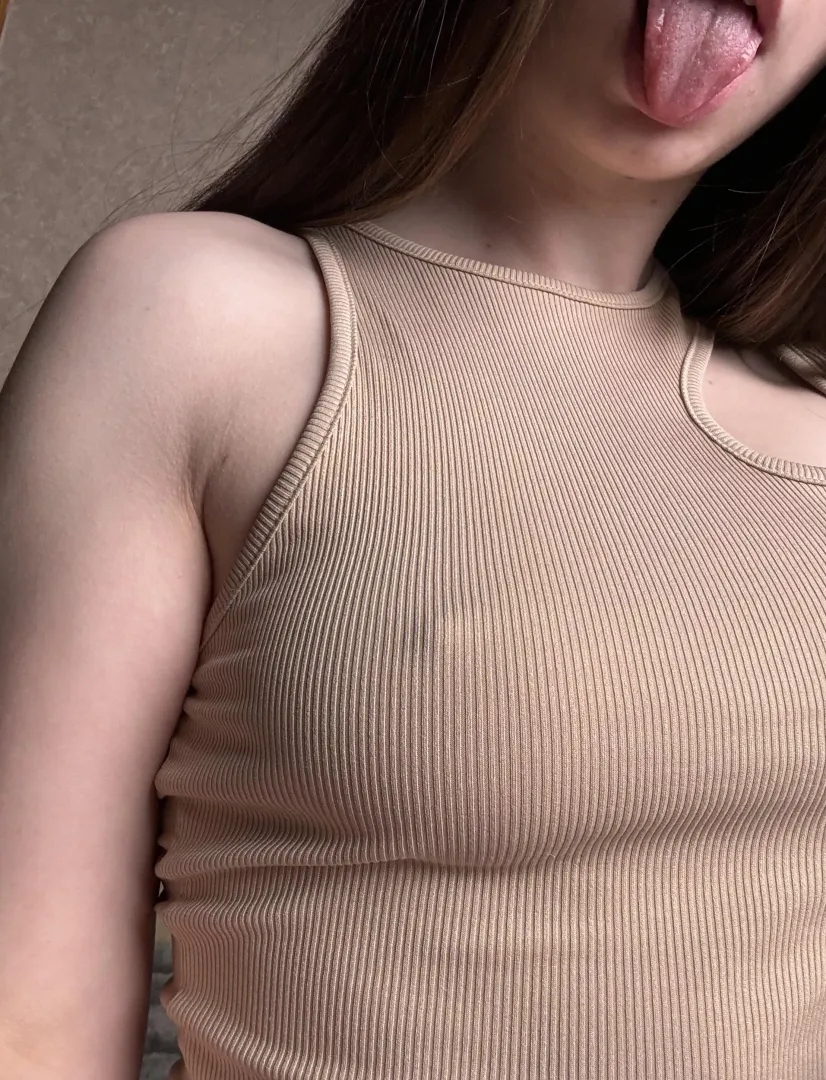I dream about how I will lick your hard dick and my nipple will swell from this