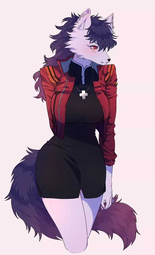 i drew my girl in nge misato's fit cause someone said she looks like her! :>