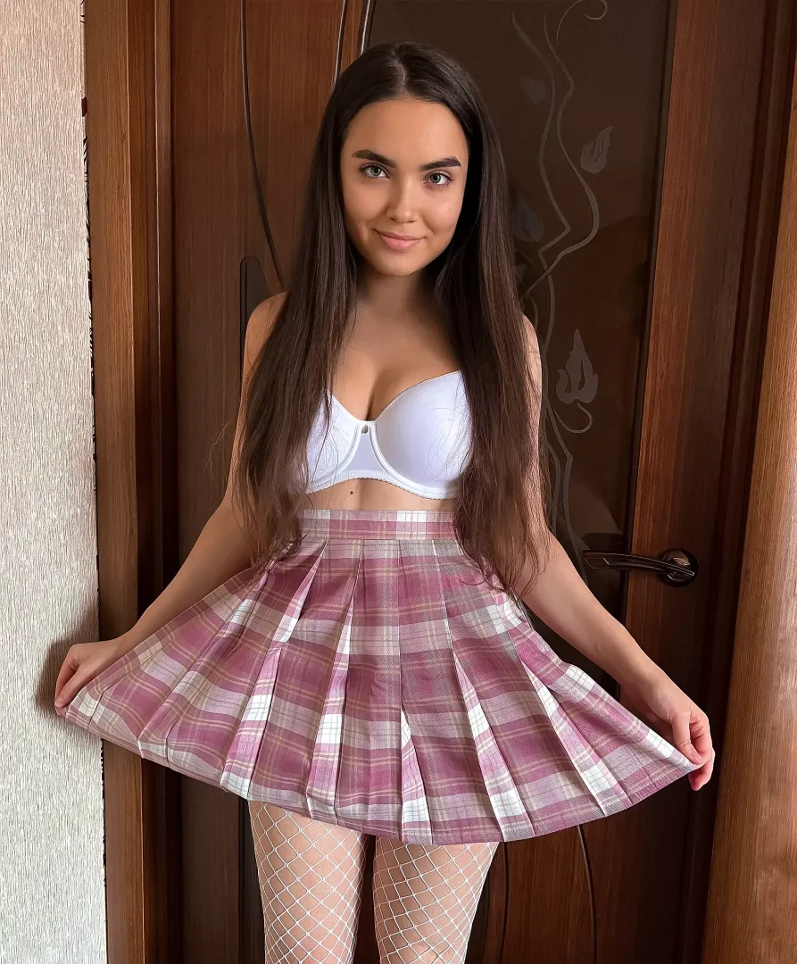 I feel like a schoolgirl in this skirt[f]