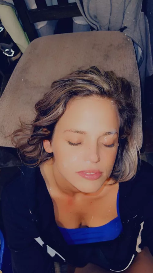 I feel so beautiful with cum on my face