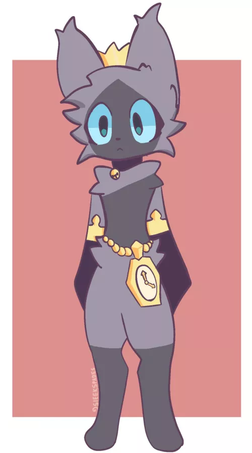 I gatofied him more (Art by me sleekspades)