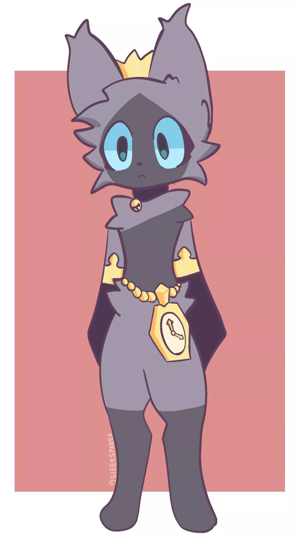 I gatofied him more (Art by me sleekspades)