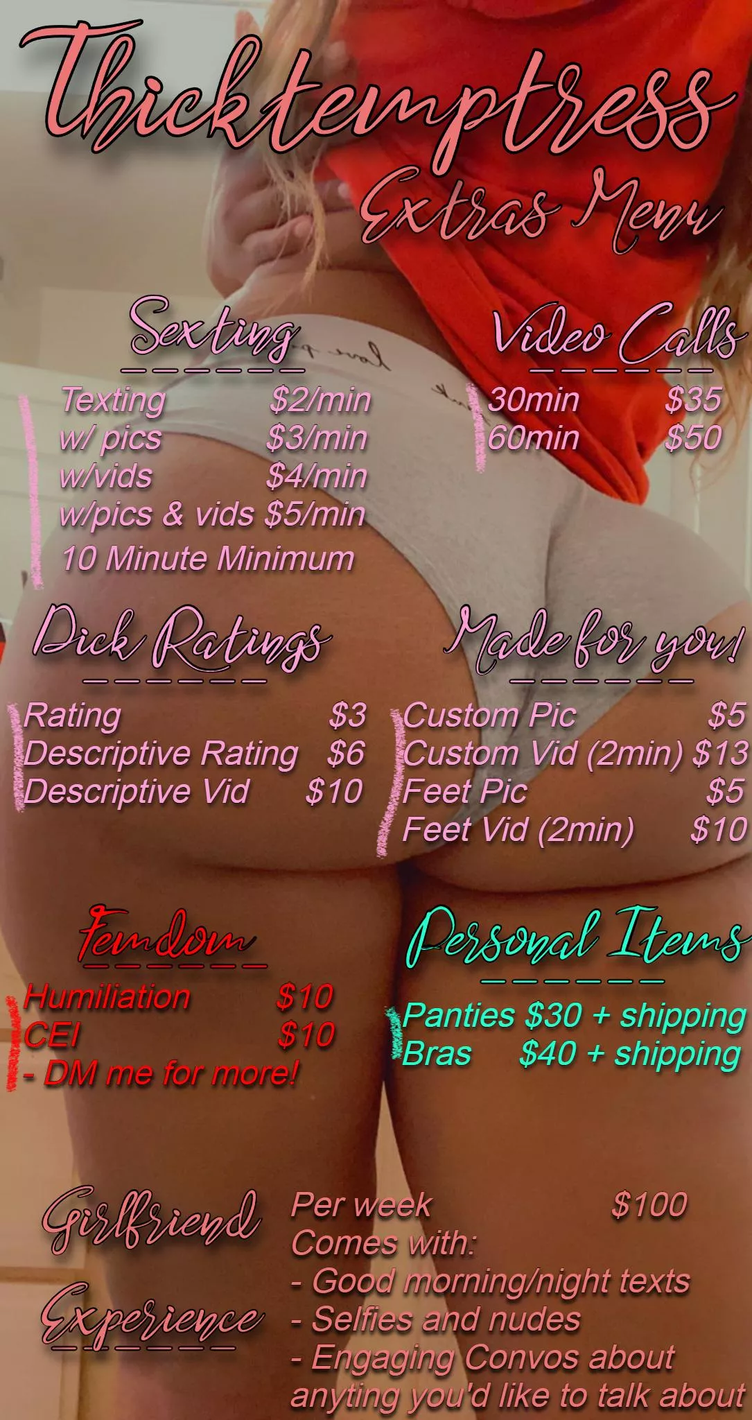 I got a new menu baby!