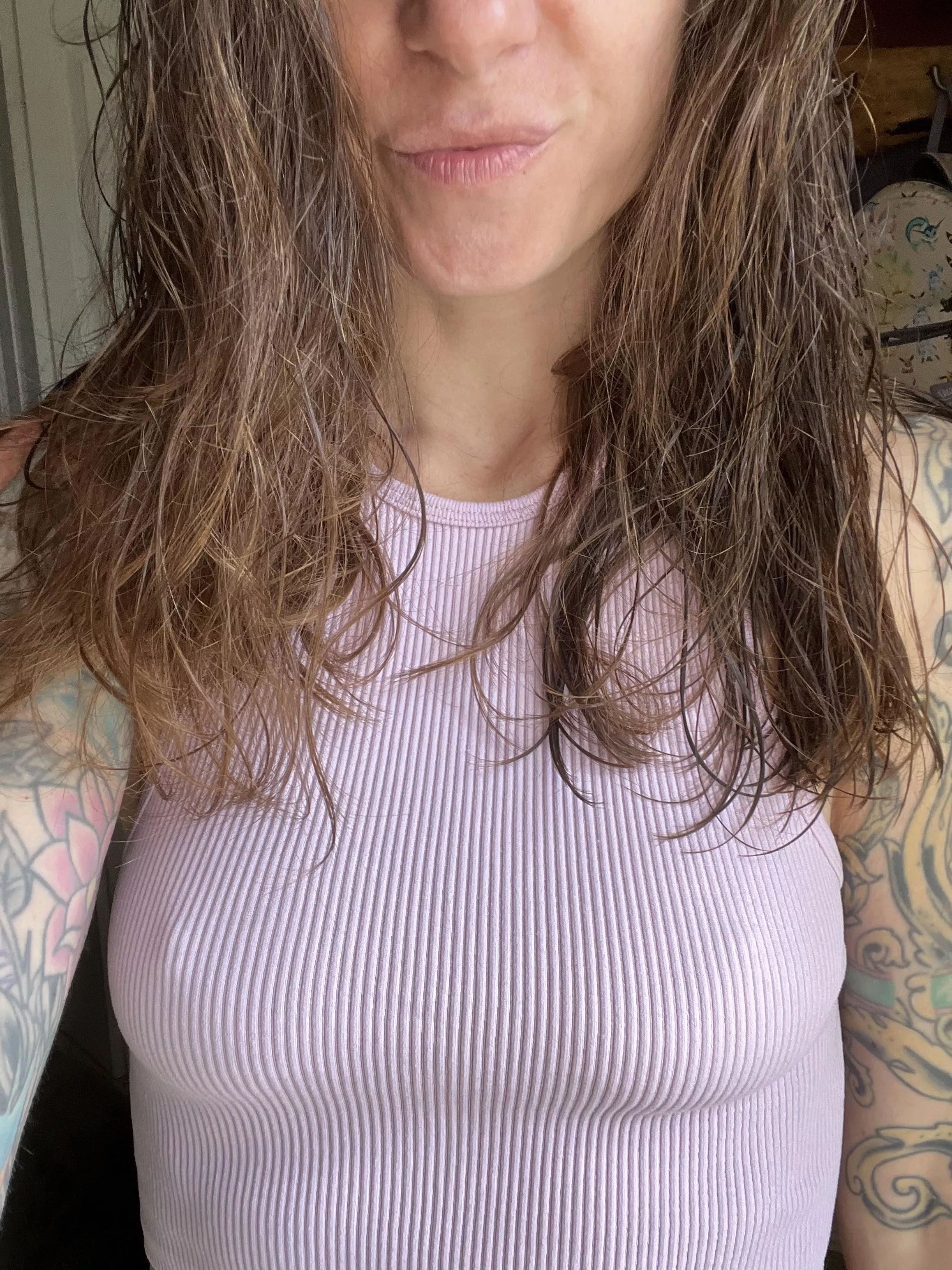 I got my haircut and they can’t help but be seen now. 40f. 