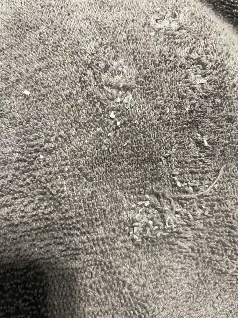 I got nut on my towel help please.