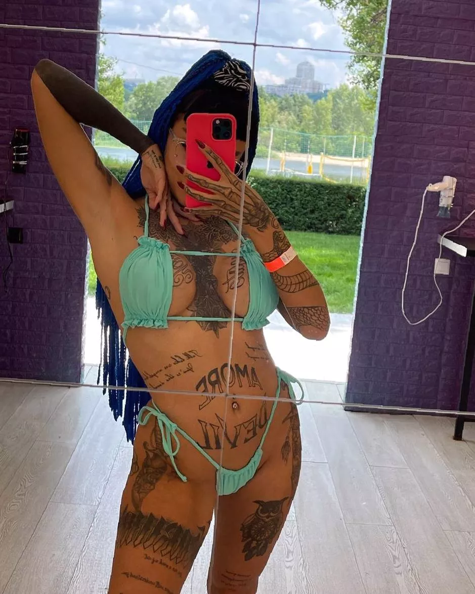 I guess where I come from by looking at my breasts