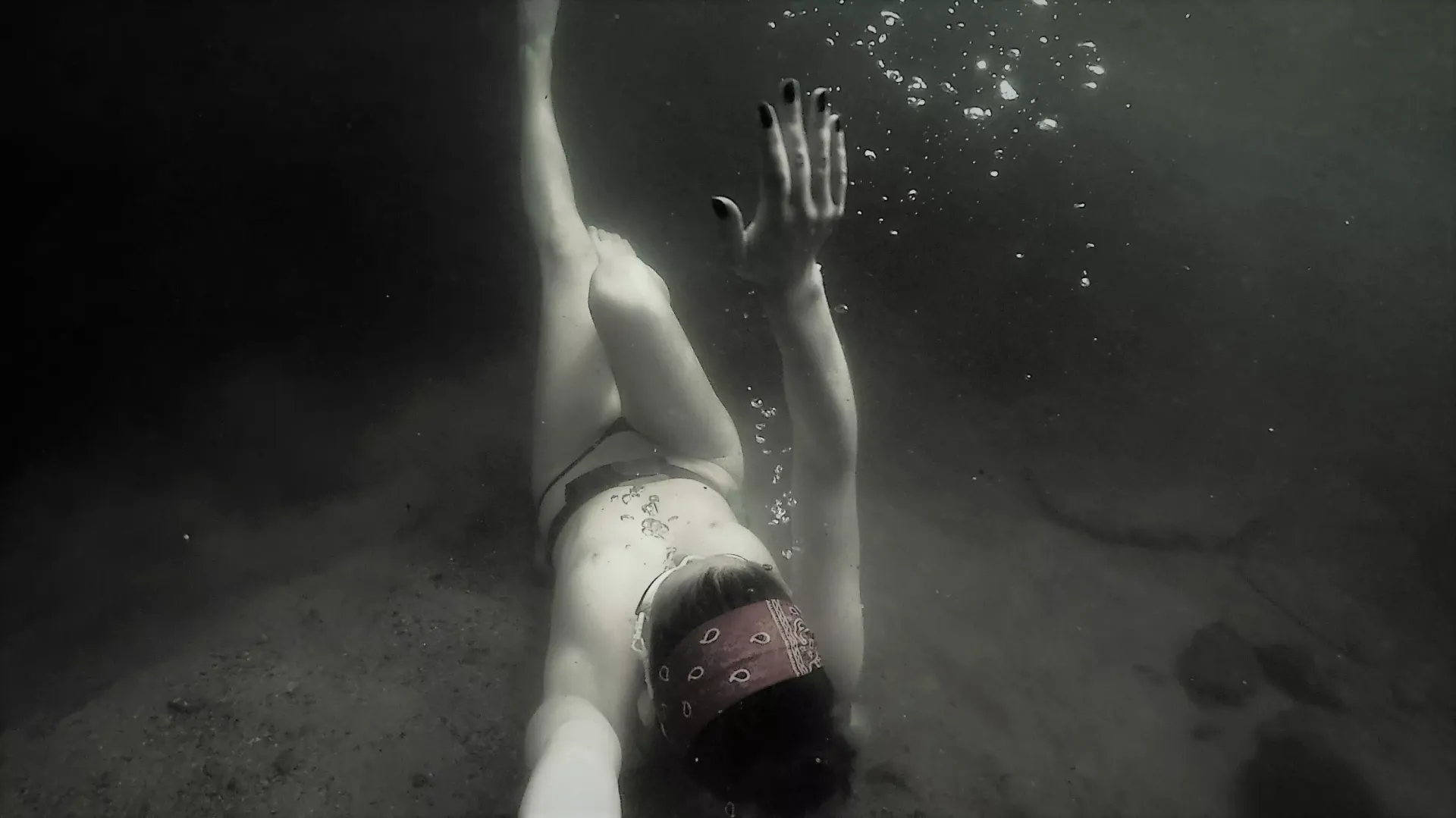 I had to take a selfie at the bottom of the lake!