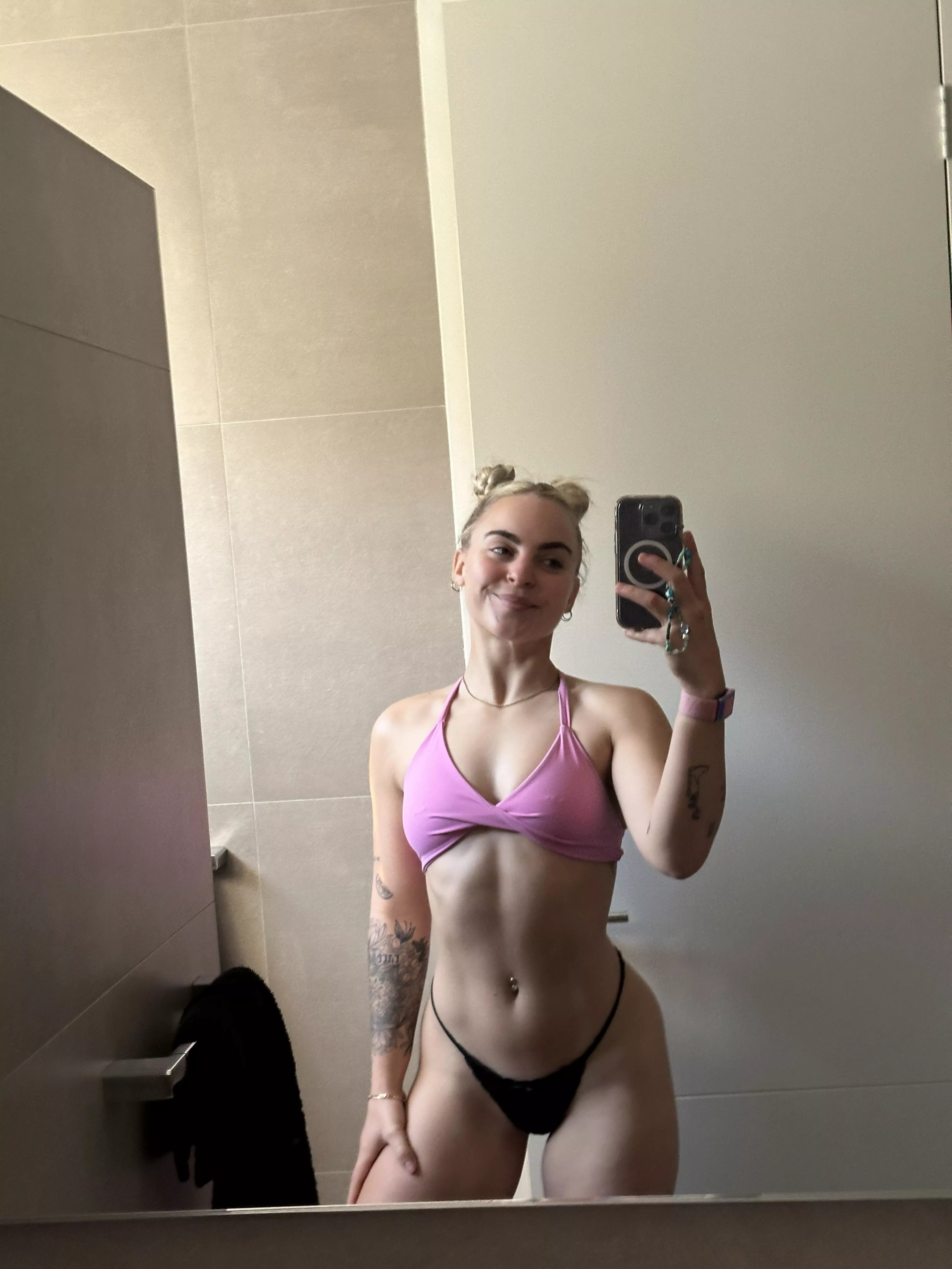 I hope you want to run your tongue over my belly button