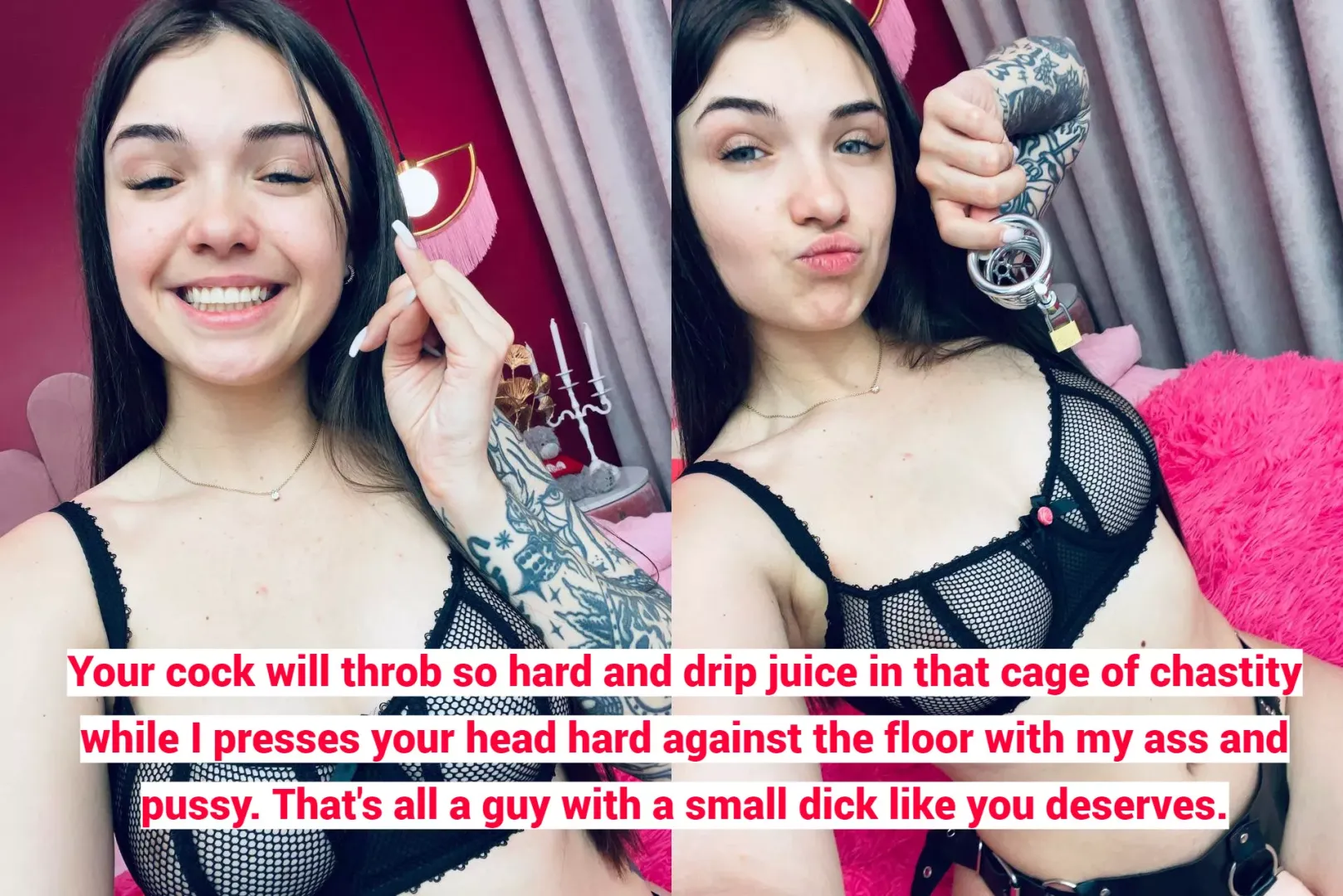 I hope your tongue can handle my pussy better than your pathetic tiny cock.