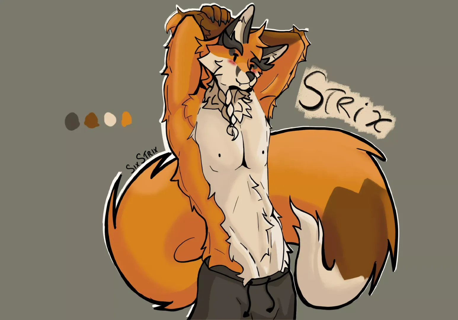 I just drew him shirtless