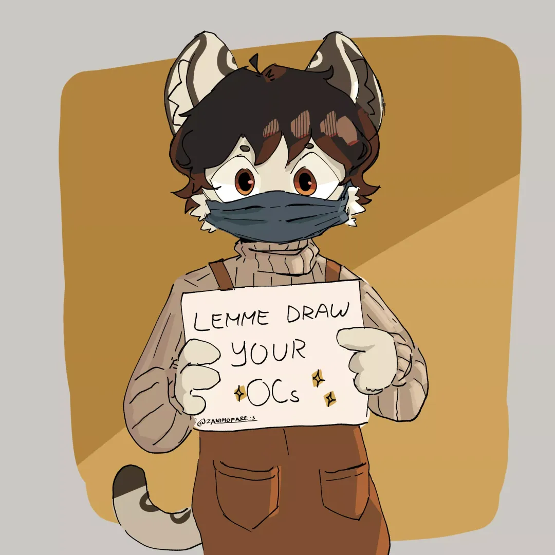 I know these post are quite repetitive but can i draw yall ocs :D? (art me)