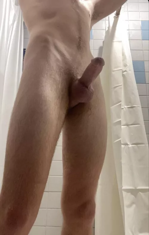 I leave the curtain open when I shower at the gym