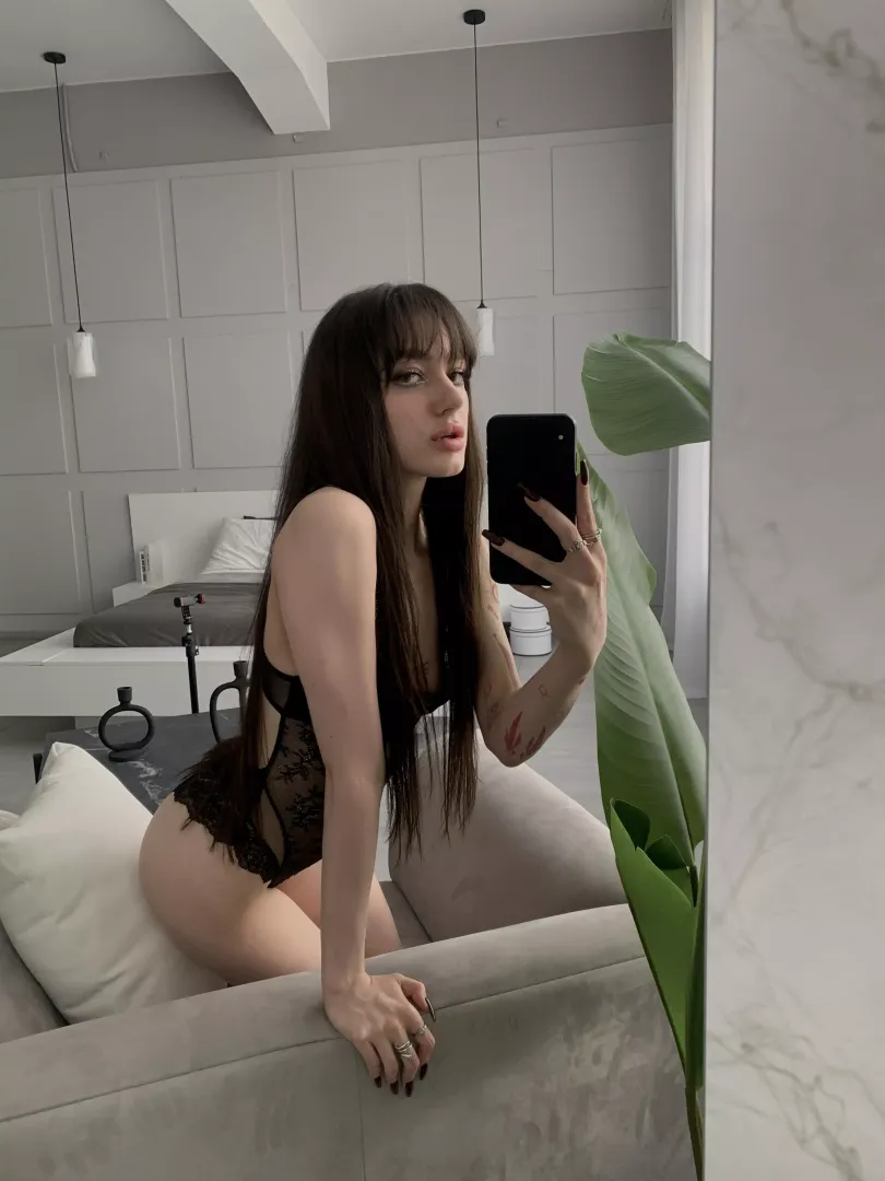 I look beautiful in this black bodysuit.