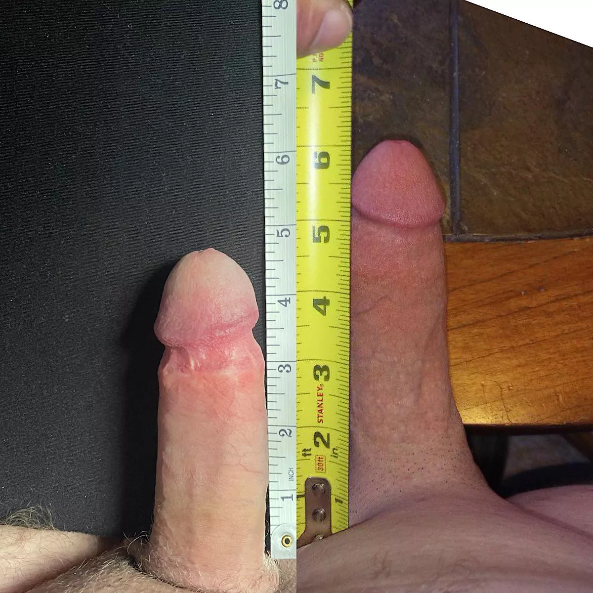 I lost to the right cock by over 1.5“! Wanna try me next and put your dick on the right?