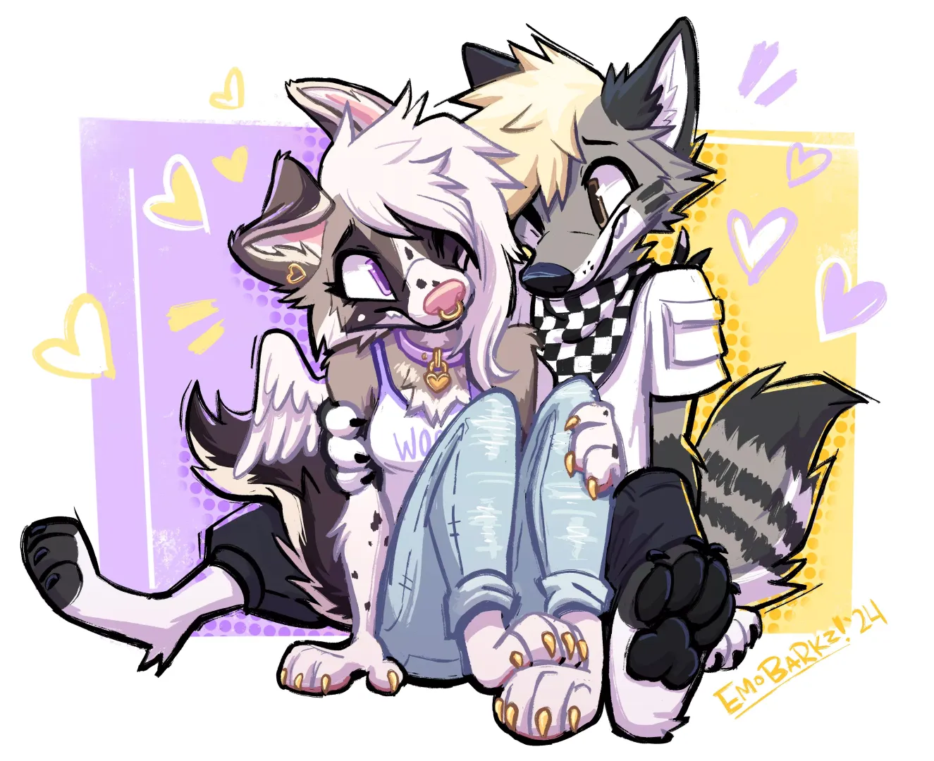 I love doing couples commissions! 🖤🖤