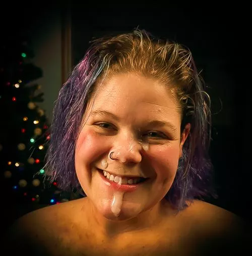 I love getting facials by the Christmas Tree