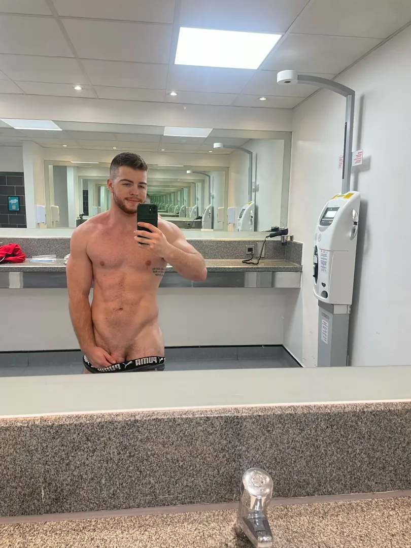 I love getting naughty in the men's locker room