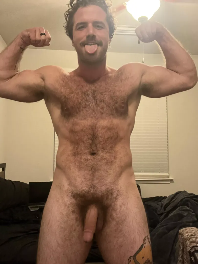 I love hands running over my hairy chest.