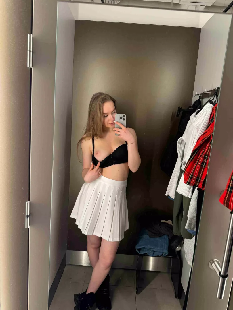 I love it when men peek and stare at my boobs in the locker room