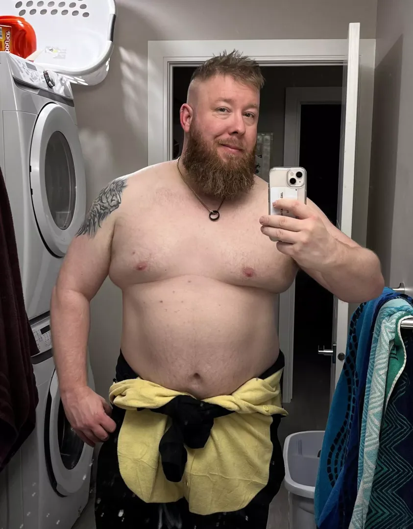 I love wearing my bull kigu, but I always end up wearing it like this when I get too warm 😅