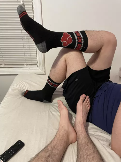 I love when he wears those socks