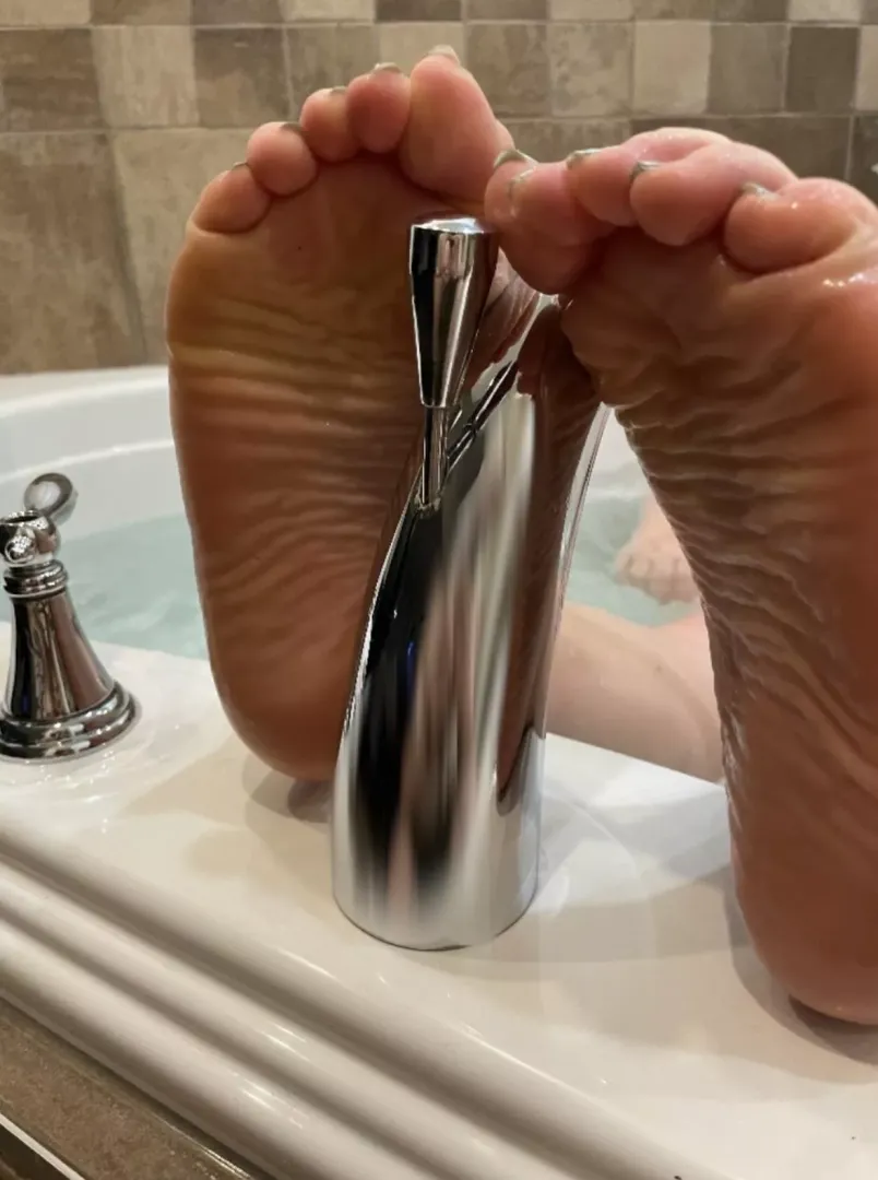 I love when my soles are wet from a long hot bath - Can you help make them wetter?