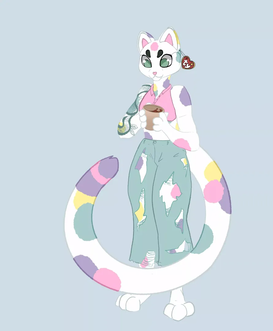 I made my first fursona! :3 she me!