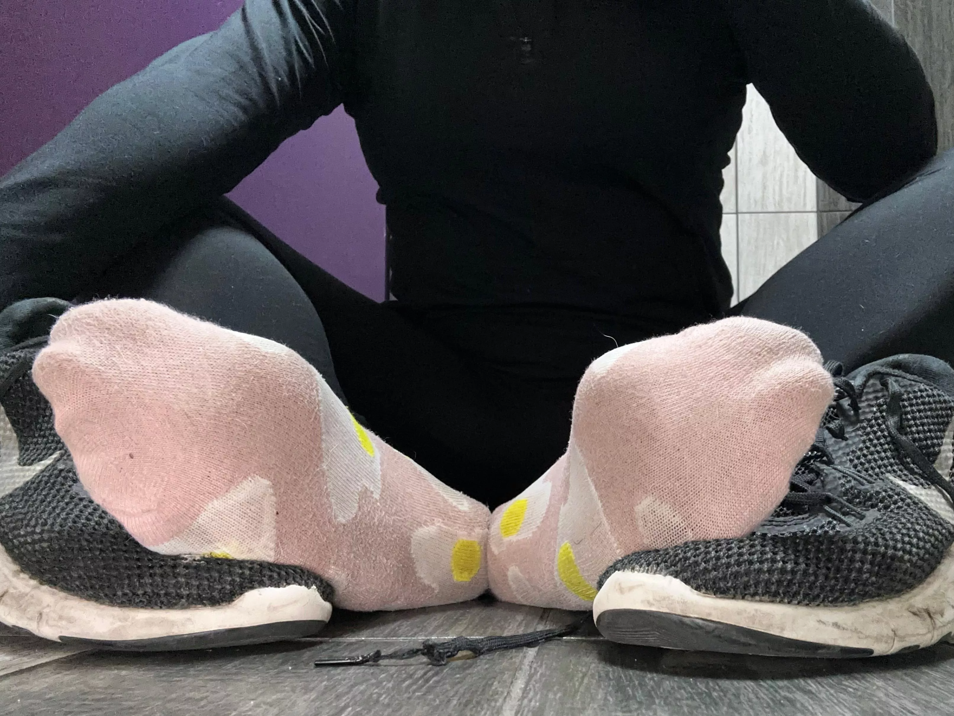I managed to sneak some photos as I changed into my work shoes