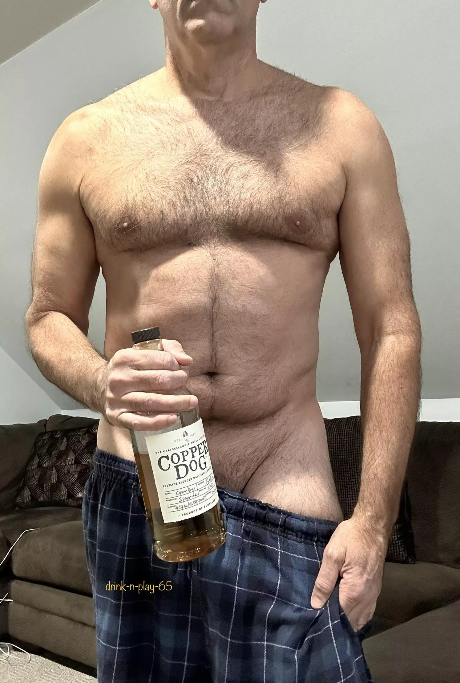 I put my lounge pants on and have booze. All that’s missing is you and then I’m ready to drink and play…