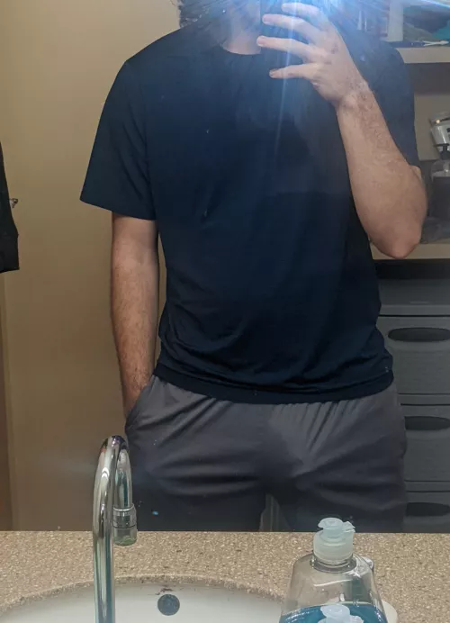 I walk around campus like this