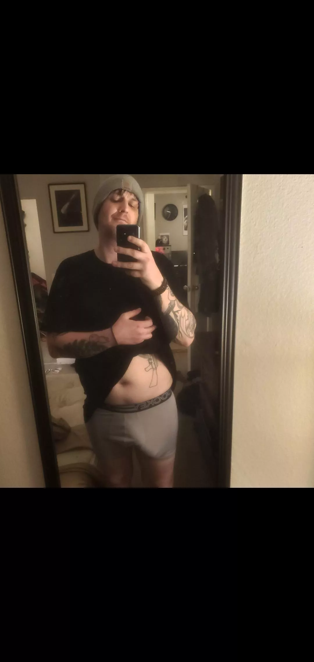 I walk around like this all day