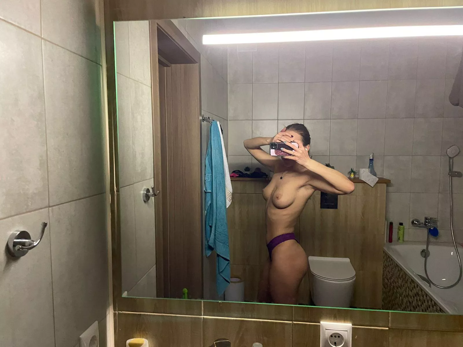 I want you to play with my tiny tits