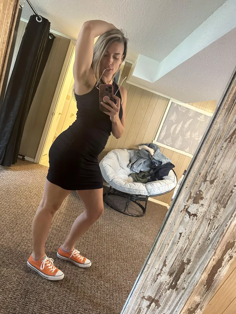I wanted to show you my dress from last night. Do you think it goes well with chucks?
