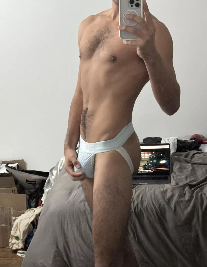 I was working out but got distracted by my bulge
