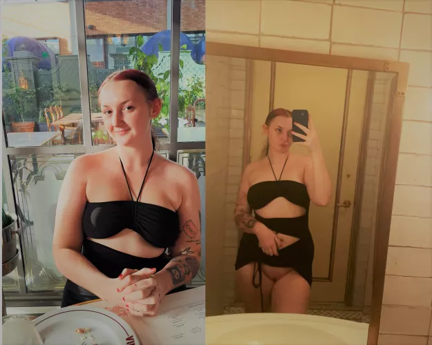 I went on a date to a fancy restaurant with no panties