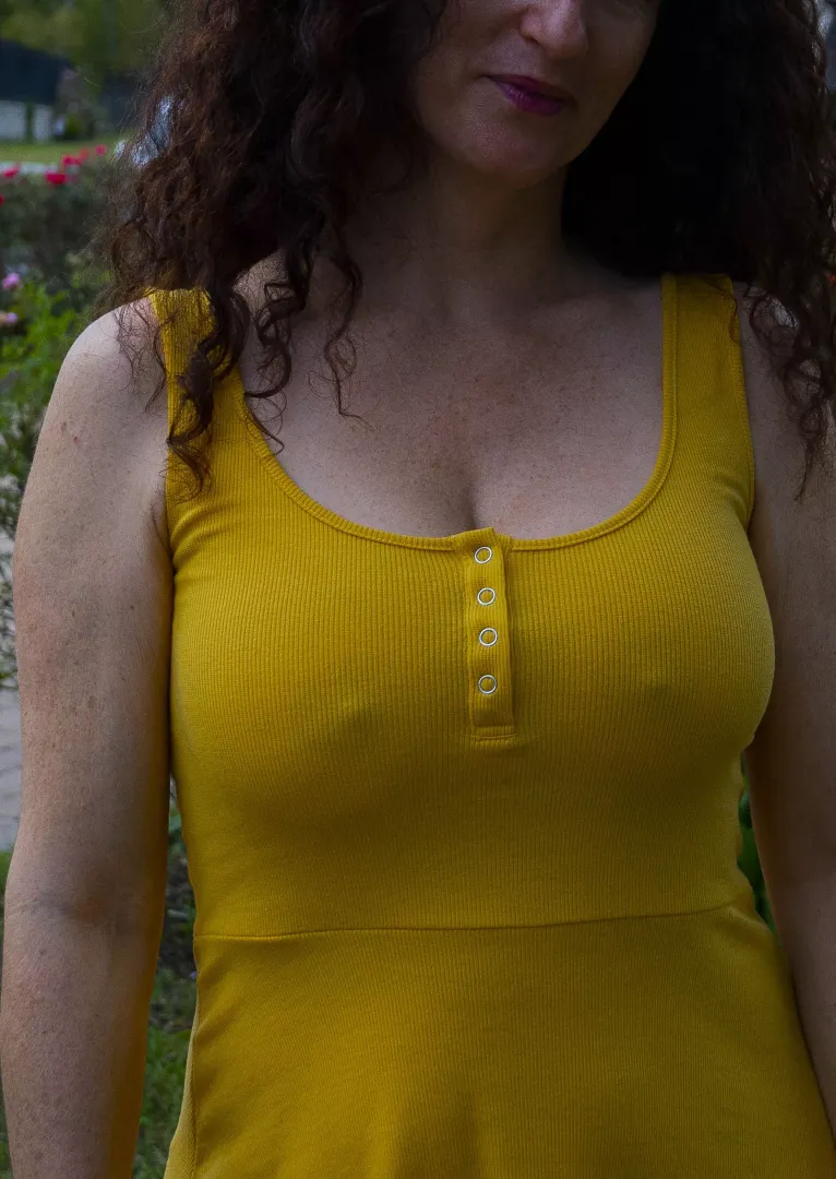 I went shopping without a bra. All the baggers helped me to my car
