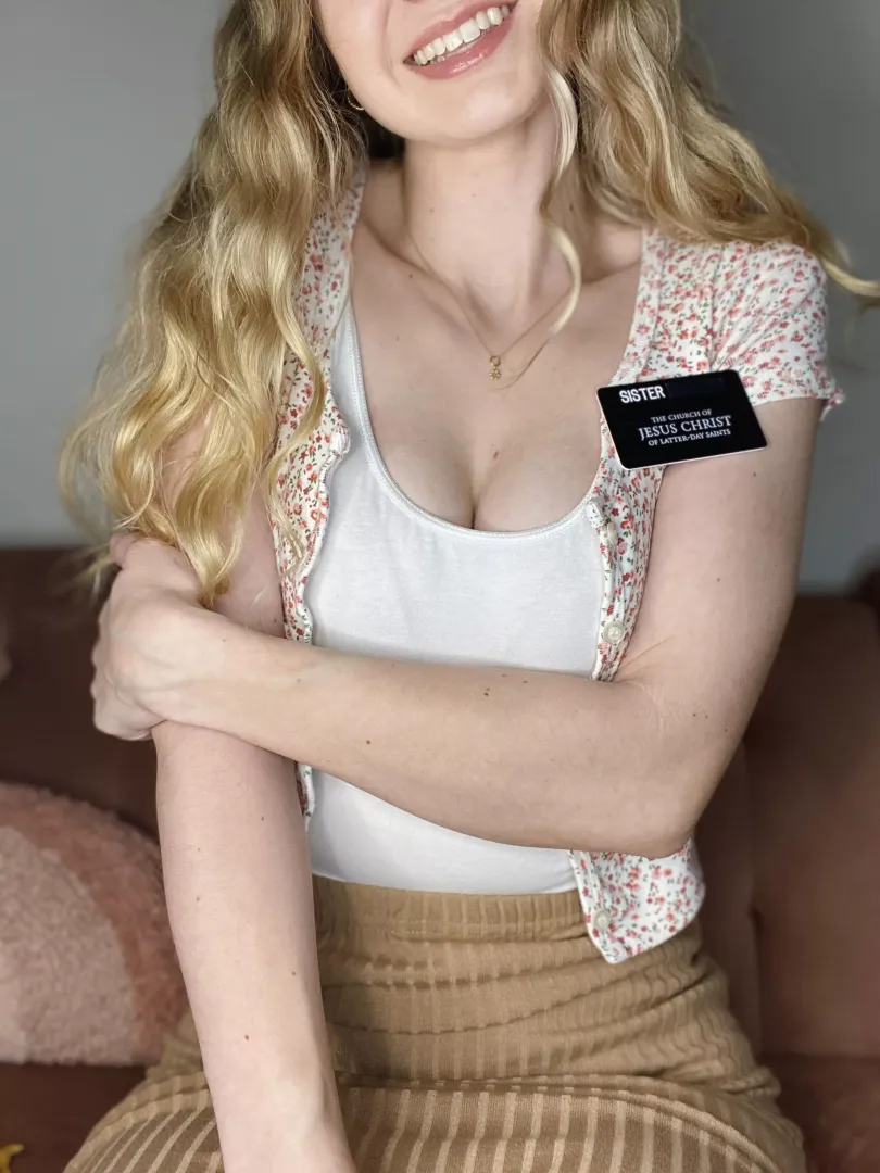 i wish it wasn’t against the rules to show cleavage, but at least i can get away with it in private…