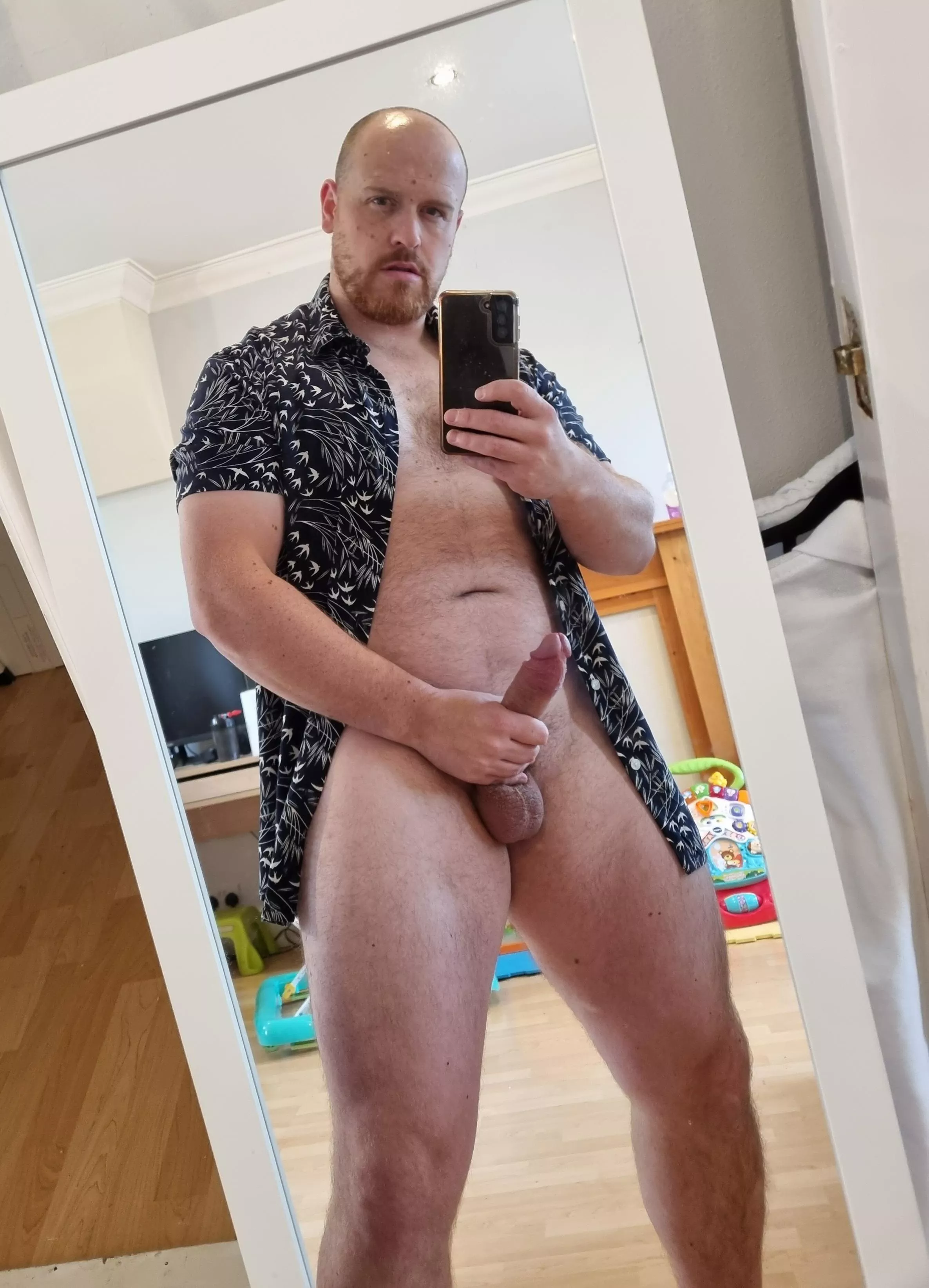 If I hold it in front of you like this what are we doing first?