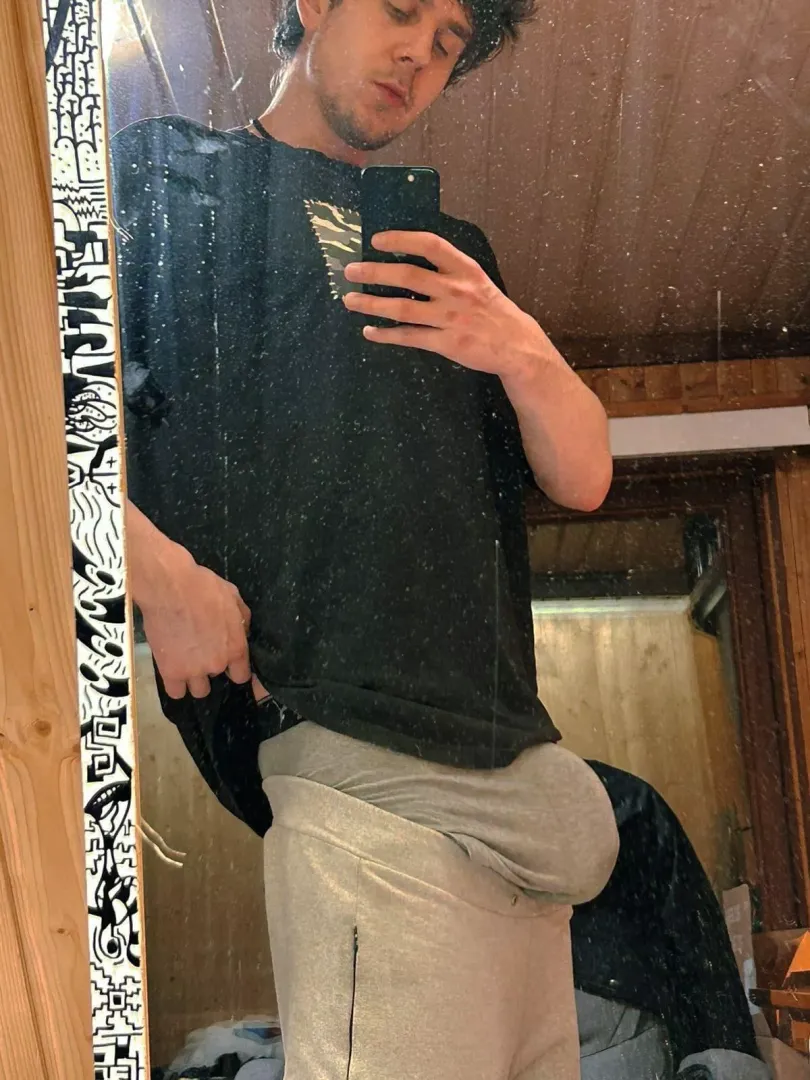 Ignore my dirty mirror and look at my bulge