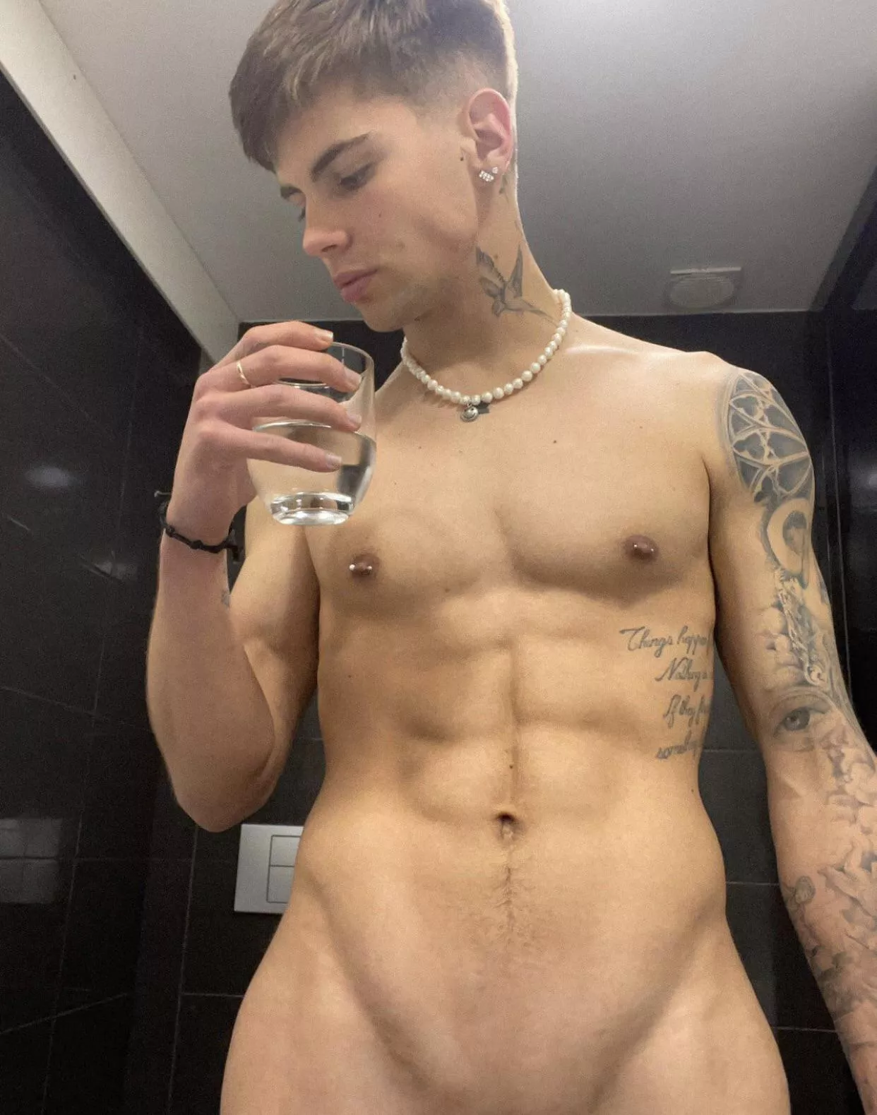 i’ll drink this water & you can drink my cum