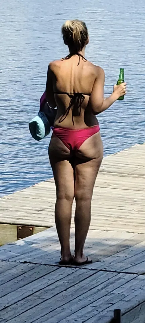I'll give one lucky person a face reveal that up-votes this pic 😉 I miss the lake already...