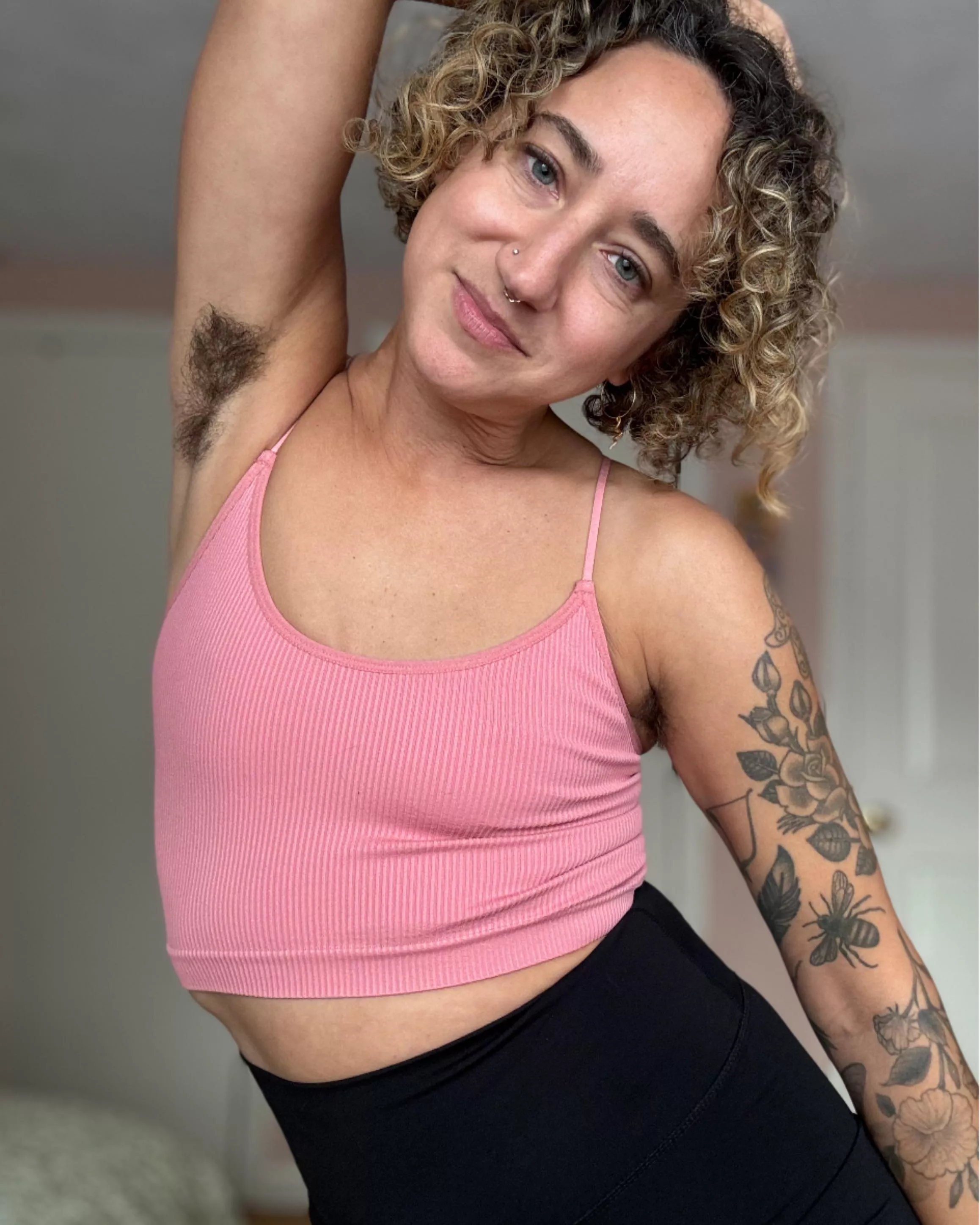 I’m all sweaty after yoga 