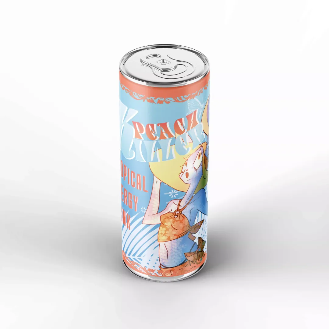 I’m doing furry energy drink designs for class!