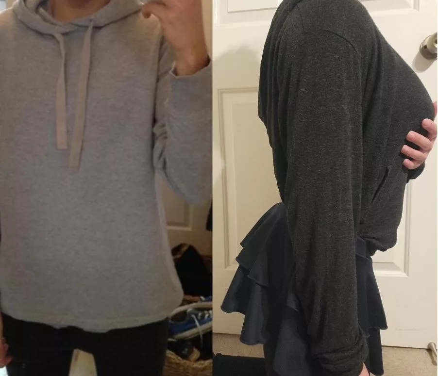 I'm ftm and dressing girly again. I can't help liking it when men look at me.