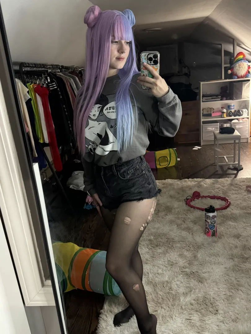 I’m glad my hair adds color to my outfit