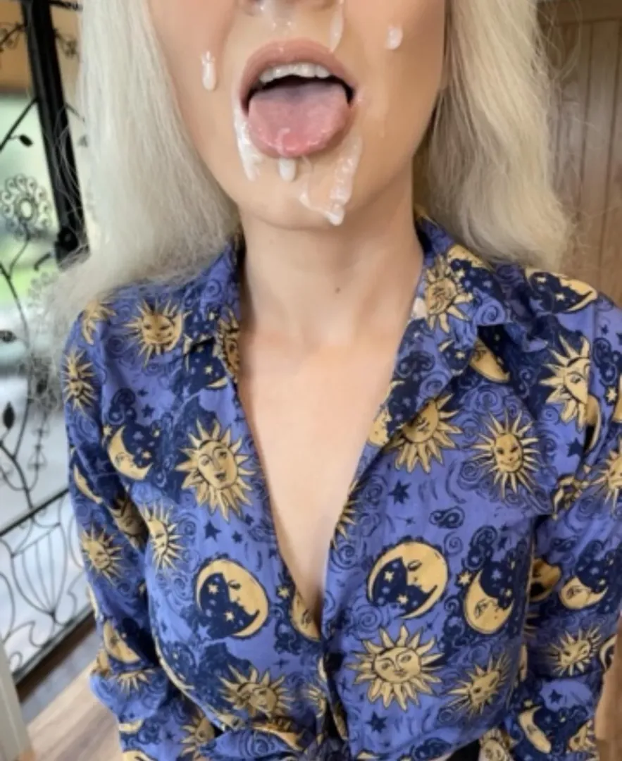I’m happiest with my face covered in cum