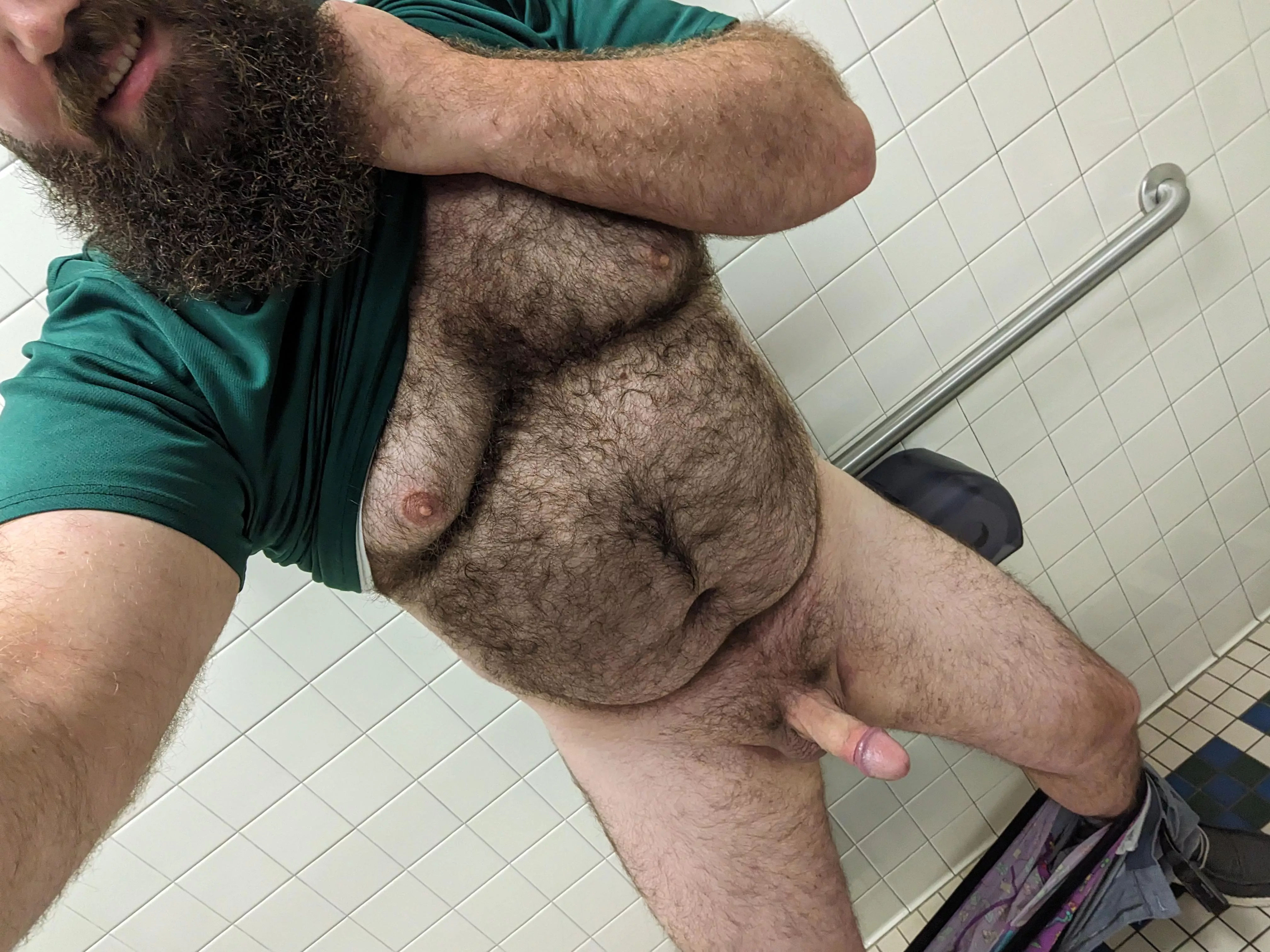 I'm in the office today, hopefully your Monday is made a little better thinking of catching me like this in the work bathroom. 😏😈