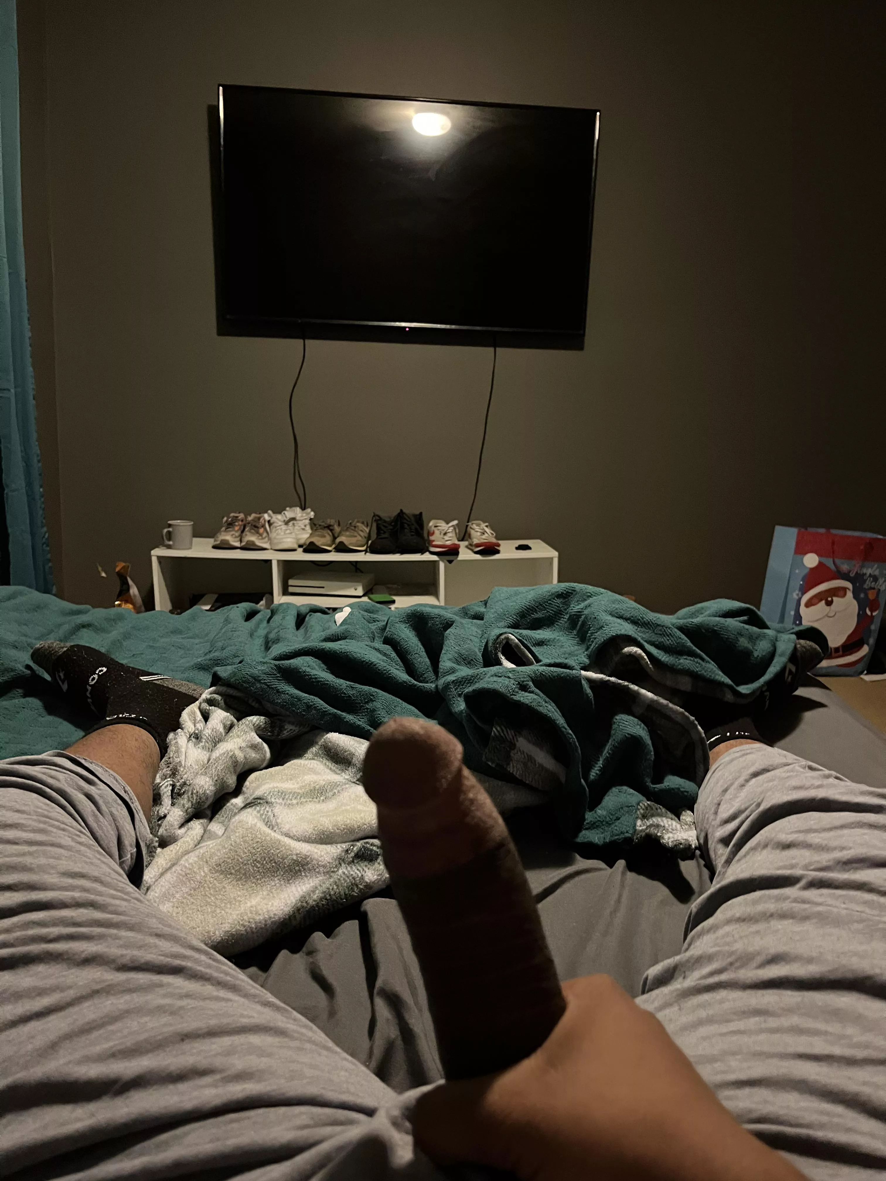 I’m pretty comfy in my pjs, but imagine how comfy I can be with my dick in your mouth.