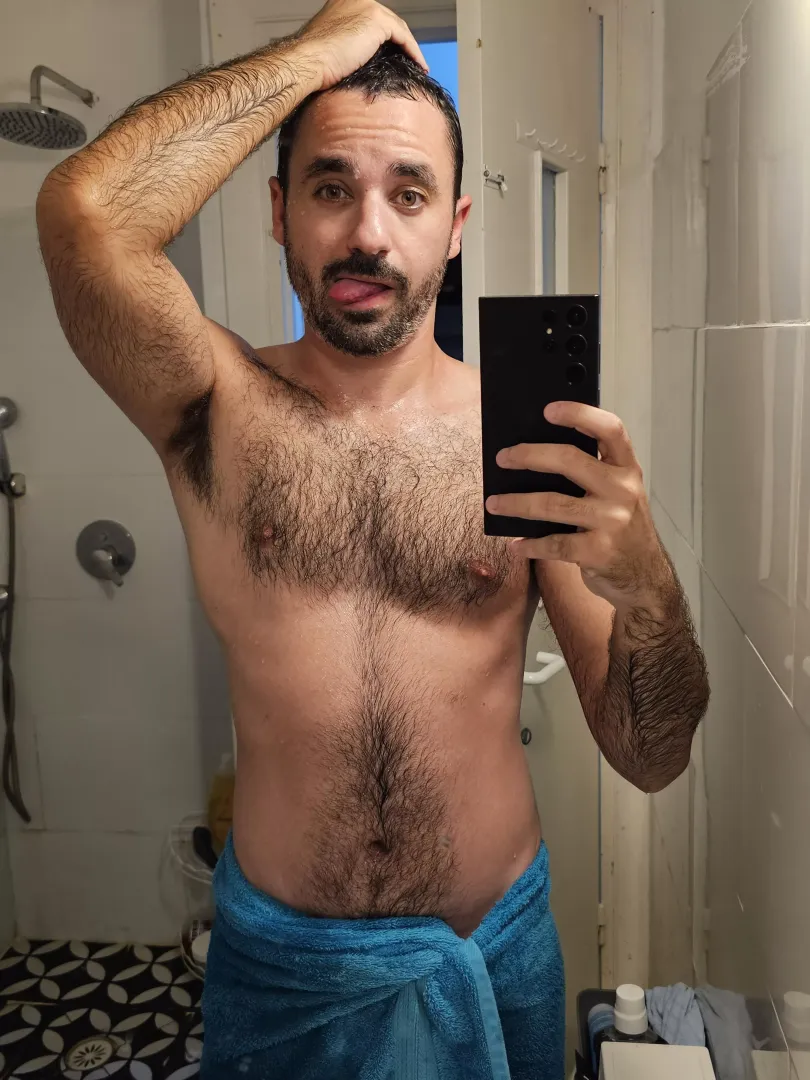 I'm wet cause I took a shower